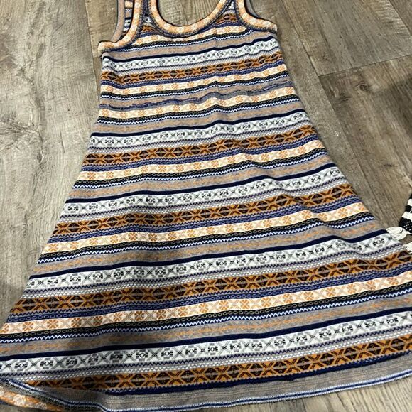 Free People Fair Isle Nordic Geometric Sweater Dress - Wool Blend M - Picture 8 of 14